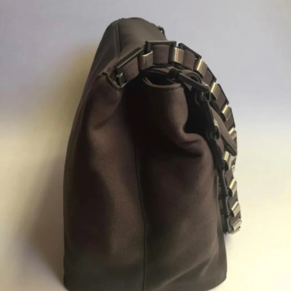 SALVATORE FERRAGAMO Chain Link Shoulder Bag Brown - Picture 4 of 10